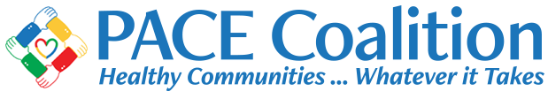 PACE logo and tagline Healthy Communities Whatever it Takes. Link to PACE Coalition home page